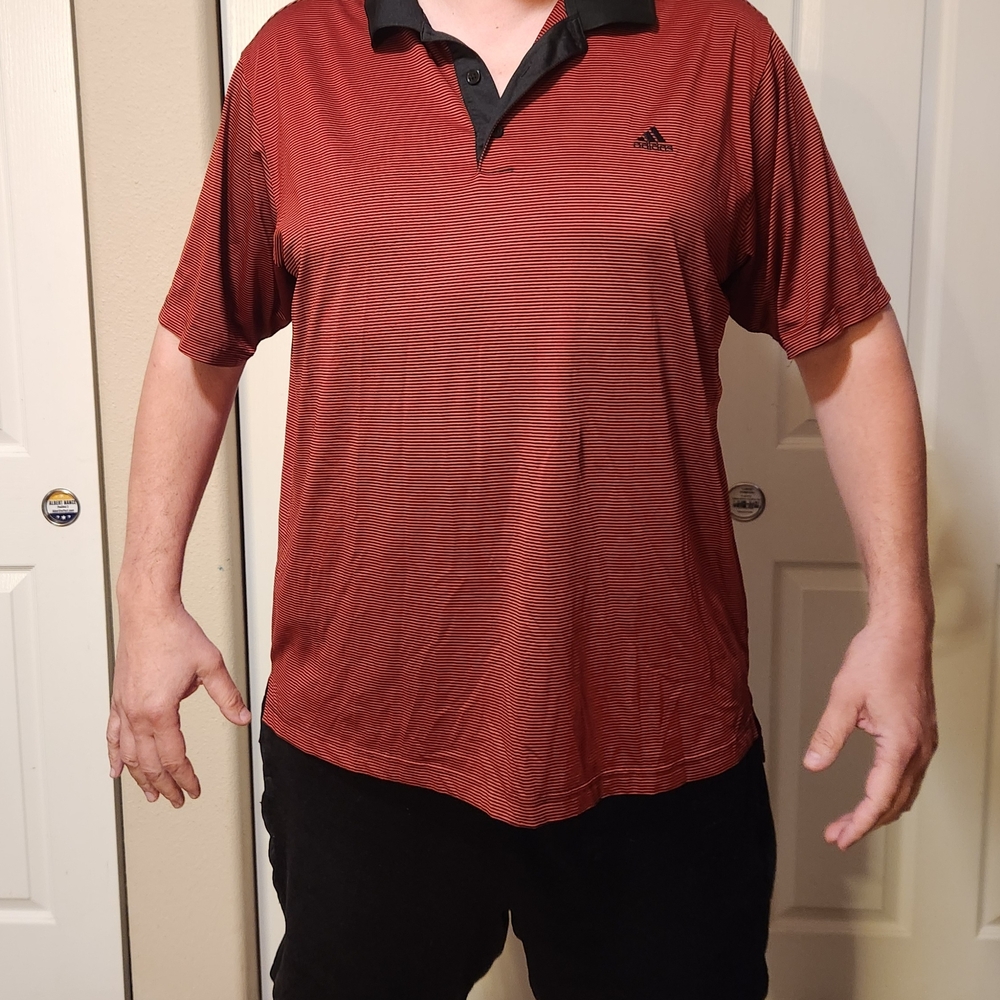 Adidas Men's Red Polo Shirt